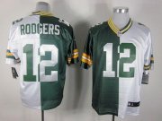 Wholesale Cheap Nike Packers #12 Aaron Rodgers Green/White Men's Stitched NFL Elite Split Jersey