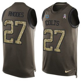 Wholesale Cheap Nike Colts #27 Xavier Rhodes Green Men\'s Stitched NFL Limited Salute To Service Tank Top Jersey