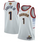 Wholesale Cheap Men's Denver Nuggets #1 Michael Porter Jr. White 2023 Finals Champions Icon Edition Stitched Basketball Jersey