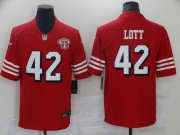 Wholesale Cheap Men San Francisco 49ers 42 Lott Red 75th Nike Vapor Untouchable Limited 2021 NFL Jersey