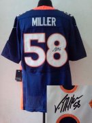 Wholesale Cheap Nike Broncos #58 Von Miller Navy Blue Alternate Men's Stitched NFL Elite Autographed Jersey