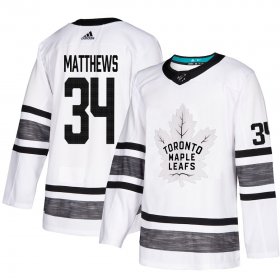 Wholesale Cheap Adidas Maple Leafs #34 Auston Matthews White Authentic 2019 All-Star Stitched Youth NHL Jersey