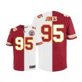 Wholesale Cheap Nike Chiefs #95 Chris Jones Red/White Men's Stitched NFL Elite Split Jersey