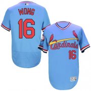 Wholesale Cheap Cardinals #16 Kolten Wong Light Blue Flexbase Authentic Collection Cooperstown Stitched MLB Jersey