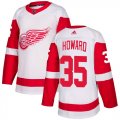Wholesale Cheap Adidas Red Wings #35 Jimmy Howard White Road Authentic Stitched NHL Jersey