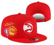 Wholesale Cheap Atlanta Hawks Stitched 75th Anniversary Snapback Hats 008