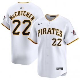 Cheap Men\'s Pittsburgh Pirates #22 Andrew McCutchen White Home Limited Baseball Stitched Jersey