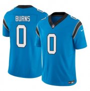 Wholesale Cheap Men's Carolina Panthers #0 Brian Burns Blue 2023 F.U.S.E. Vapor Untouchable Football Stitched Jersey