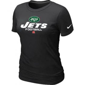Wholesale Cheap Women\'s Nike New York Jets Critical Victory NFL T-Shirt Black