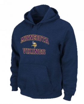 Wholesale Cheap Minnesota Vikings Heart & Soul Pullover Hoodie Dark Blue