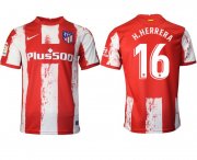 Wholesale Cheap Men 2021-2022 Club Atletico Madrid home aaa version red 16 Nike Soccer Jersey