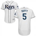 Wholesale Cheap Rays #5 Matt Duffy White Flexbase Authentic Collection Stitched MLB Jersey