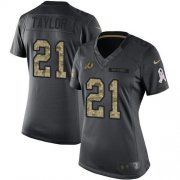 Wholesale Cheap Nike Redskins #21 Sean Taylor Black Women's Stitched NFL Limited 2016 Salute to Service Jersey