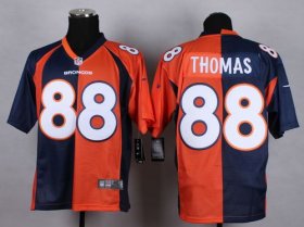 Wholesale Cheap Nike Broncos #88 Demaryius Thomas Orange/Navy Blue Men\'s Stitched NFL Elite Split Jersey