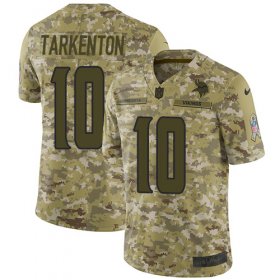 Wholesale Cheap Nike Vikings #10 Fran Tarkenton Camo Men\'s Stitched NFL Limited 2018 Salute To Service Jersey