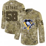 Wholesale Cheap Adidas Penguins #58 Kris Letang Camo Authentic Stitched NHL Jersey