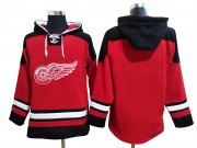 Wholesale Cheap Men's Hockey Detroit Red Wings Blank Red Hoody