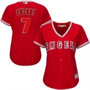 Wholesale Cheap Angels #7 Zack Cozart Red Alternate Women's Stitched MLB Jersey