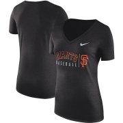 Wholesale Cheap San Francisco Giants Nike Women's Tri-Blend Practice T-Shirt Black
