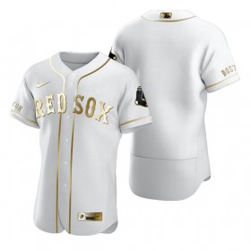 Wholesale Cheap Boston Red Sox Blank White Nike Men\'s Authentic Golden Edition MLB Jersey
