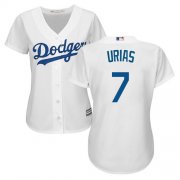 Wholesale Cheap Dodgers #7 Julio Urias White Home Women's Stitched MLB Jersey
