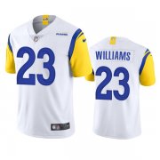 Wholesale Cheap Men's Los Angeles Rams #23 Kyren Williams White Vapor Untouchable Limited Stitched Football Jersey