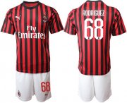 Wholesale Cheap AC Milan #68 Rodriguez Home Soccer Club Jersey