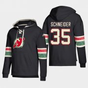Wholesale Cheap New Jersey Devils #35 Cory Schneider Black adidas Lace-Up Pullover Hoodie