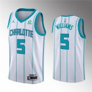 Wholesale Cheap Men's Charlotte Hornets #5 Mark Williams 2022 Draft White Stitched Basketball Jersey