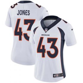 Wholesale Cheap Nike Broncos #43 Joe Jones White Women\'s Stitched NFL Vapor Untouchable Limited Jersey