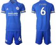 Wholesale Cheap Men 2020-2021 club Leicester City home 6 blue Soccer Jerseys