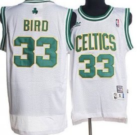 Wholesale Cheap Boston Celtics #33 Larry Bird White Swingman Throwback Jersey