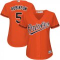 Wholesale Cheap Orioles #5 Brooks Robinson Orange Alternate Women's Stitched MLB Jersey
