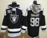 Wholesale Cheap Men's Las Vegas Raiders #98 Maxx Crosby Black Stitched NFL Hoodie