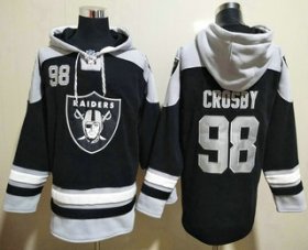 Wholesale Cheap Men\'s Las Vegas Raiders #98 Maxx Crosby Black Stitched NFL Hoodie