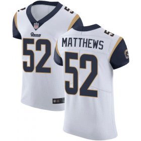 Wholesale Cheap Nike Rams #52 Clay Matthews White Men\'s Stitched NFL Vapor Untouchable Elite Jersey