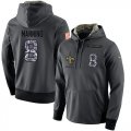 Wholesale Cheap NFL Men's Nike New Orleans Saints #8 Archie Manning Stitched Black Anthracite Salute to Service Player Performance Hoodie