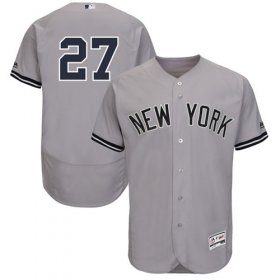 Wholesale Cheap Yankees #27 Giancarlo Stanton Grey Flexbase Authentic Collection Stitched MLB Jersey