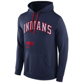 Wholesale Cheap Cleveland Indians Nike Cooperstown Performance Pullover Navy Blue MLB Hoodie
