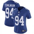 Wholesale Cheap Nike Giants #94 Dalvin Tomlinson Royal Blue Team Color Women's Stitched NFL Vapor Untouchable Limited Jersey