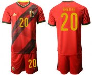 Wholesale Cheap Belgium 20 BENTEKE Home UEFA Euro 2020 Soccer Jersey