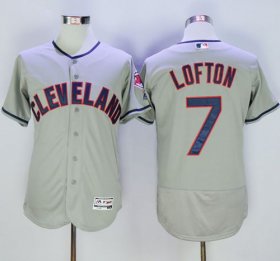 Wholesale Cheap Indians #7 Kenny Lofton Grey Flexbase Authentic Collection Stitched MLB Jersey