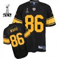 Wholesale Cheap Steelers #86 Hines Ward Black With Yellow Number Super Bowl XLV Stitched NFL Jersey