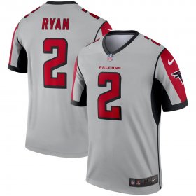 Wholesale Cheap Atlanta Falcons #2 Matt Ryan Nike Inverted Legend Jersey Silver