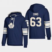 Wholesale Cheap Toronto Maple Leafs #63 Tyler Ennis Blue adidas Lace-Up Pullover Hoodie