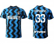 Wholesale Cheap Men 2020-2021 club Inter Milan home aaa versio 33 blue Soccer Jerseys