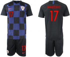 Wholesale Cheap Croatia #17 Mandzukic Away Soccer Country Jersey