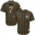 Wholesale Cheap Astros #7 Craig Biggio Green Salute to Service Stitched Youth MLB Jersey