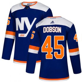 Wholesale Cheap Adidas Islanders #45 Noah Dobson Blue Alternate Authentic Stitched Youth NHL Jersey