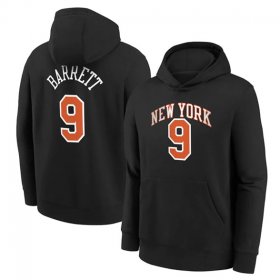 Wholesale Cheap Men\'s New York Knicks #9 RJ Barrett Black Pullover Hoodie